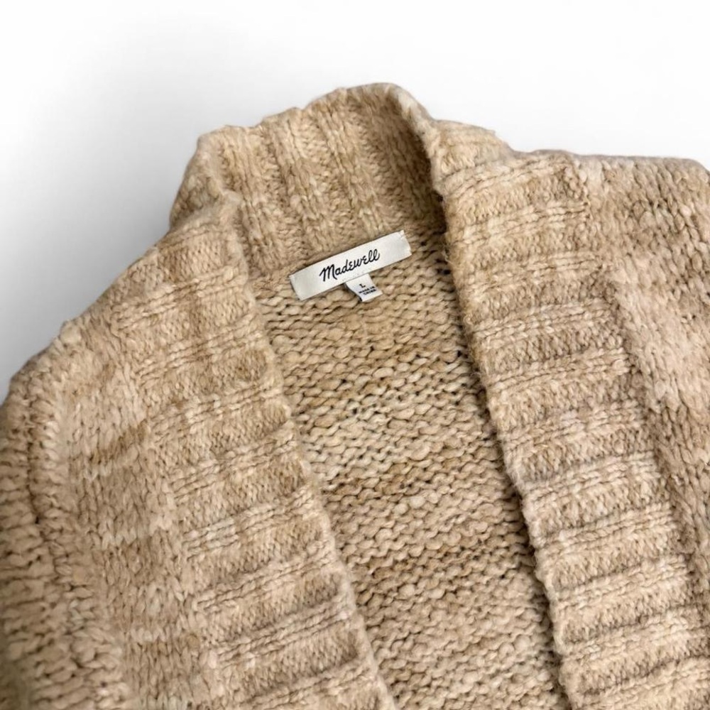 Madewell Tan Textured Knit Cardigan